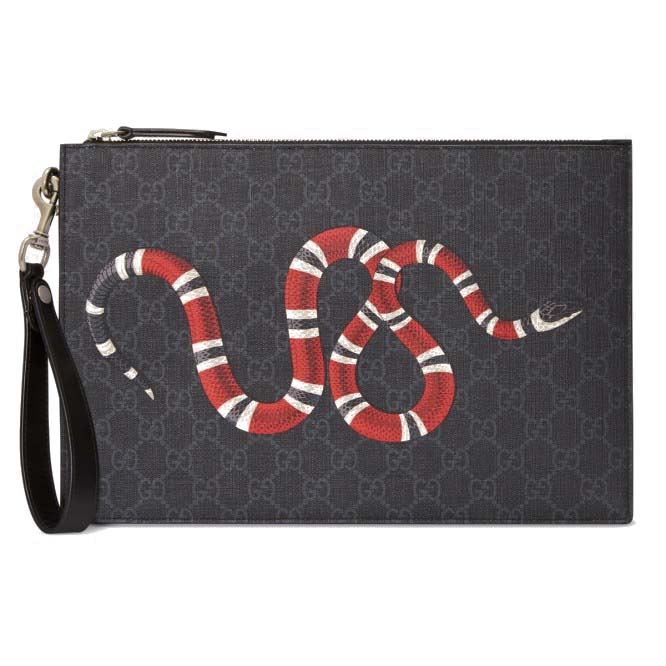 GUCCI BESTIARY POUCH WITH KINGSNAKE 473904(30*20*1.5cm) GUCCI BESTIARY POUCH WITH KINGSNAKE 473904(30*20*1.5cm)